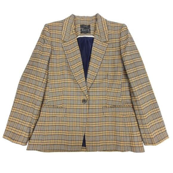 J. Crew Jackets & Blazers - NEW J Crew Willa Wool Blazer Jacket Italian Drapey Plaid Houndstooth Old Money